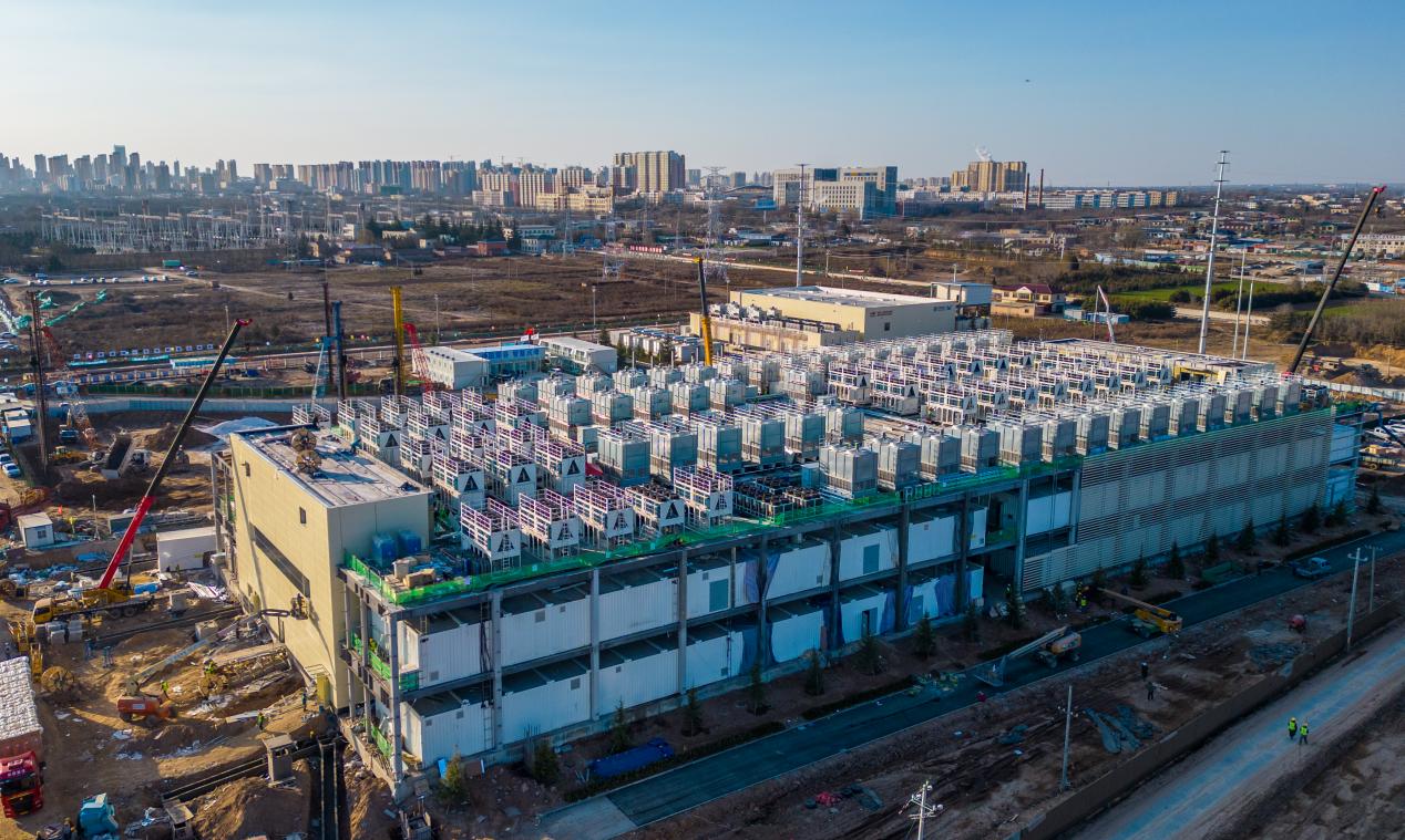 “东数西算”产业园区正在建设中的中国移动（甘肃·庆阳）数据中心N02数据中心。陈飞 摄